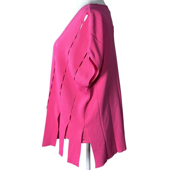 NWOT Joseph Ribkoff Womens Top M Pink Short Sleeve Sweater Set OG Price $215 - Picture 4 of 11